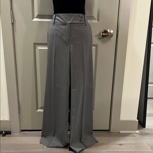 Ann Taylor Gray Wide-Leg Trousers curvy fit NWOT